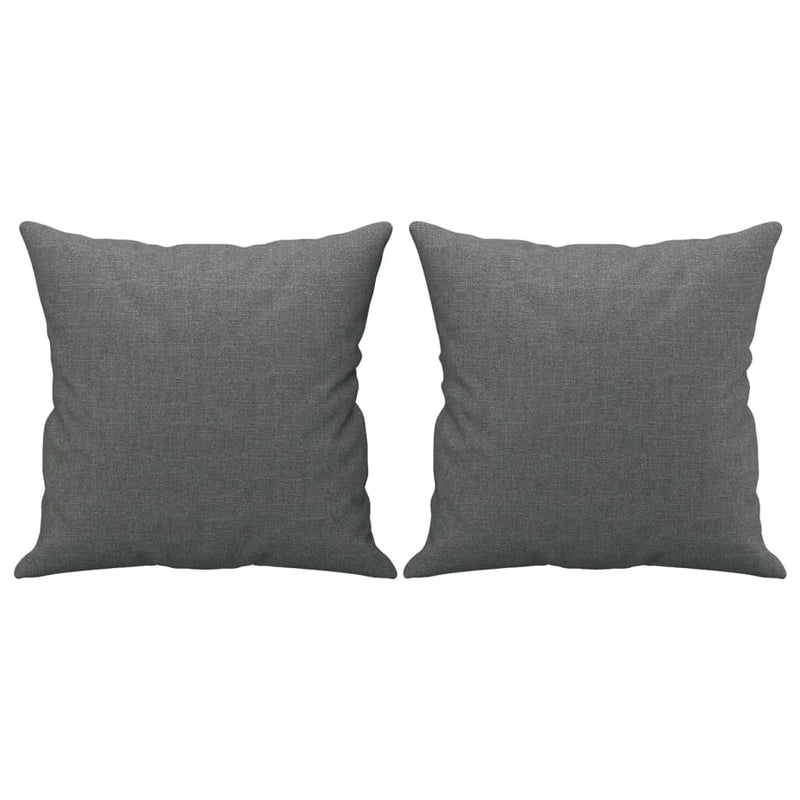 Set de canapele cu perne, 2 piese, gri închis, material textil