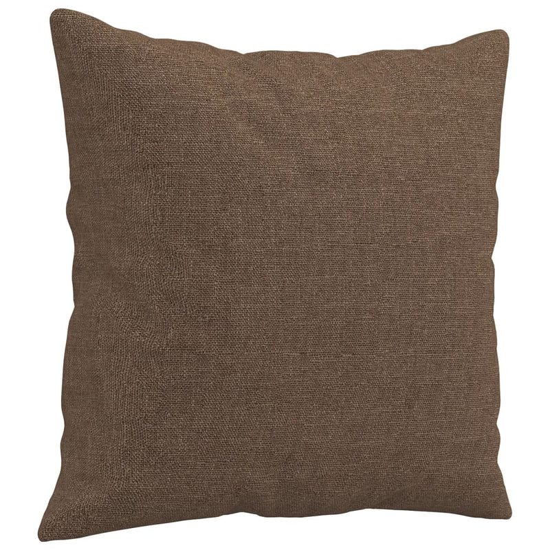 Set de canapele cu perne, 2 piese, maro, textil