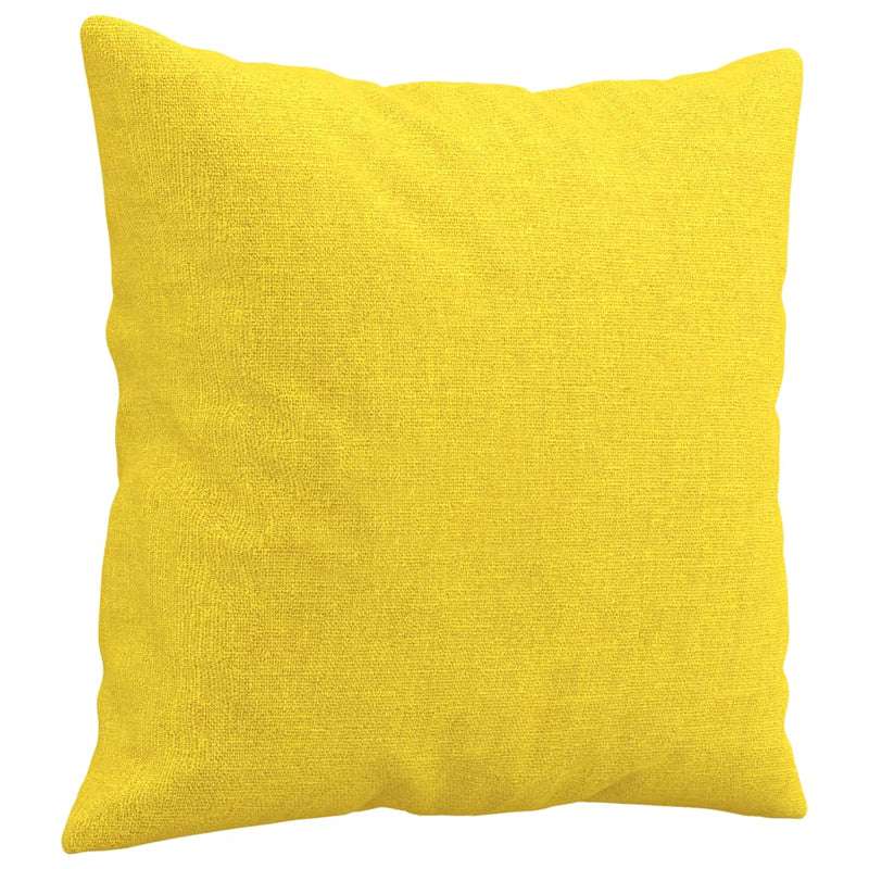 Set de canapele cu perne, 2 piese, galben deschis, textil