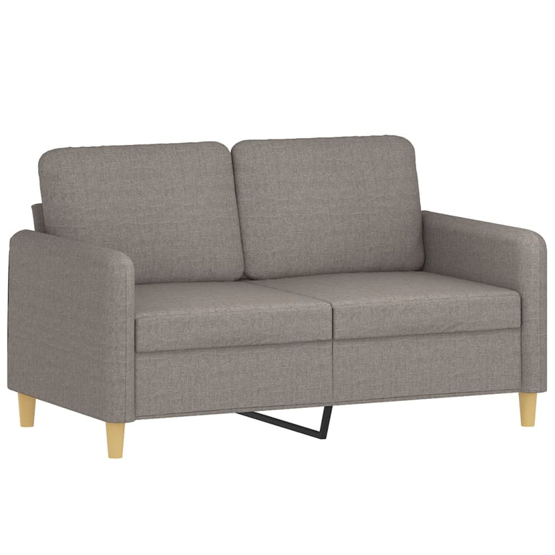 Set de canapele cu perne, 2 piese, gri taupe, textil