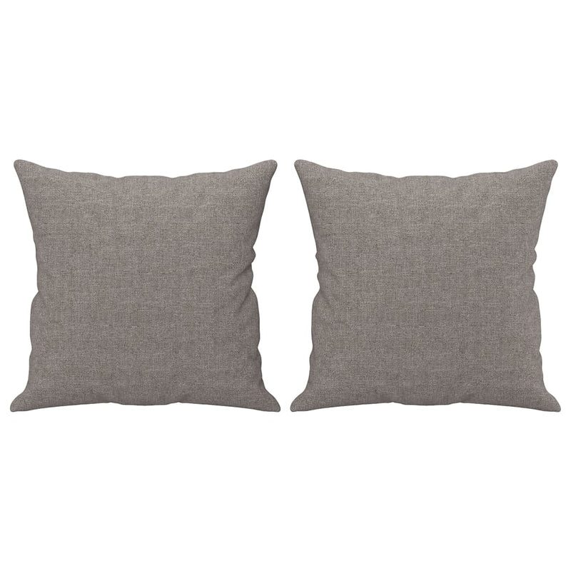 Set de canapele cu perne, 2 piese, gri taupe, textil