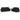Set de canapele cu perne, 2 piese, negru, piele ecologică