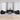 Set de canapele cu perne, 3 piese, negru, catifea