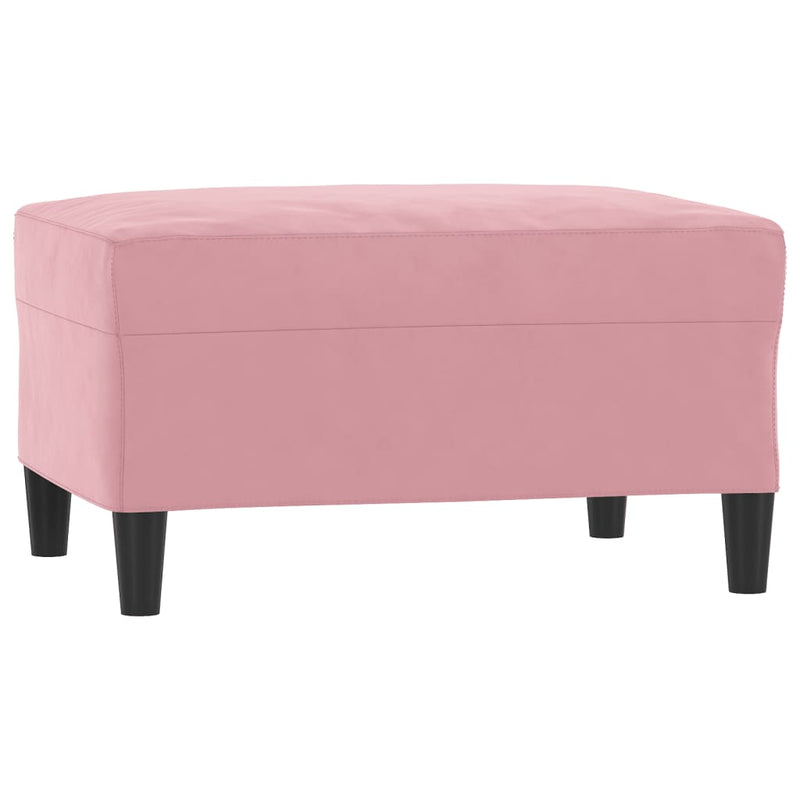 Set de canapele cu perne, 4 piese, roz, catifea