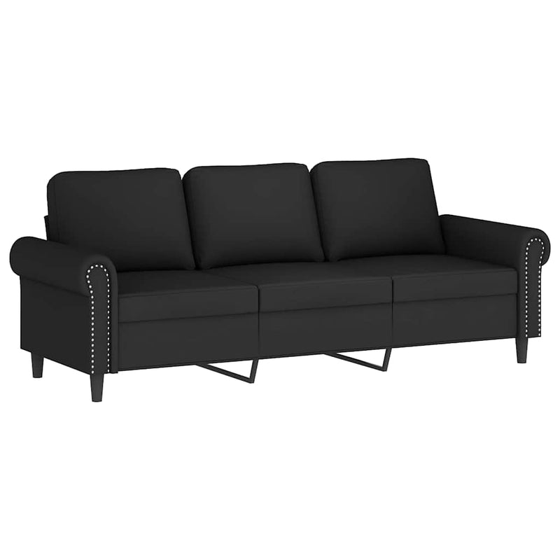 Set de canapele cu perne, 4 piese, negru, catifea