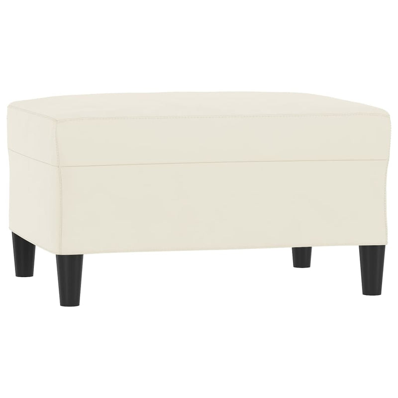 Set de canapele cu perne, 4 piese, crem, catifea