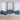 Set de canapele cu perne, 4 piese, albastru, catifea