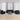 Set de canapele cu perne, 3 piese, negru, catifea