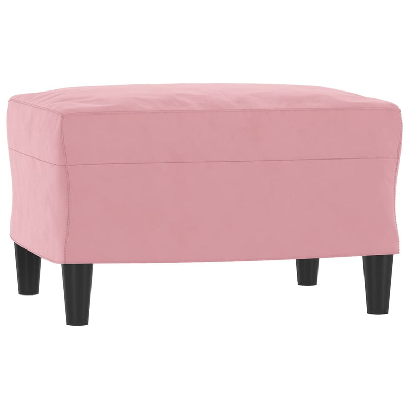 Set de canapele cu perne, 3 piese, roz, catifea