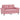 Set canapea cu perne, 2 piese, roz, catifea
