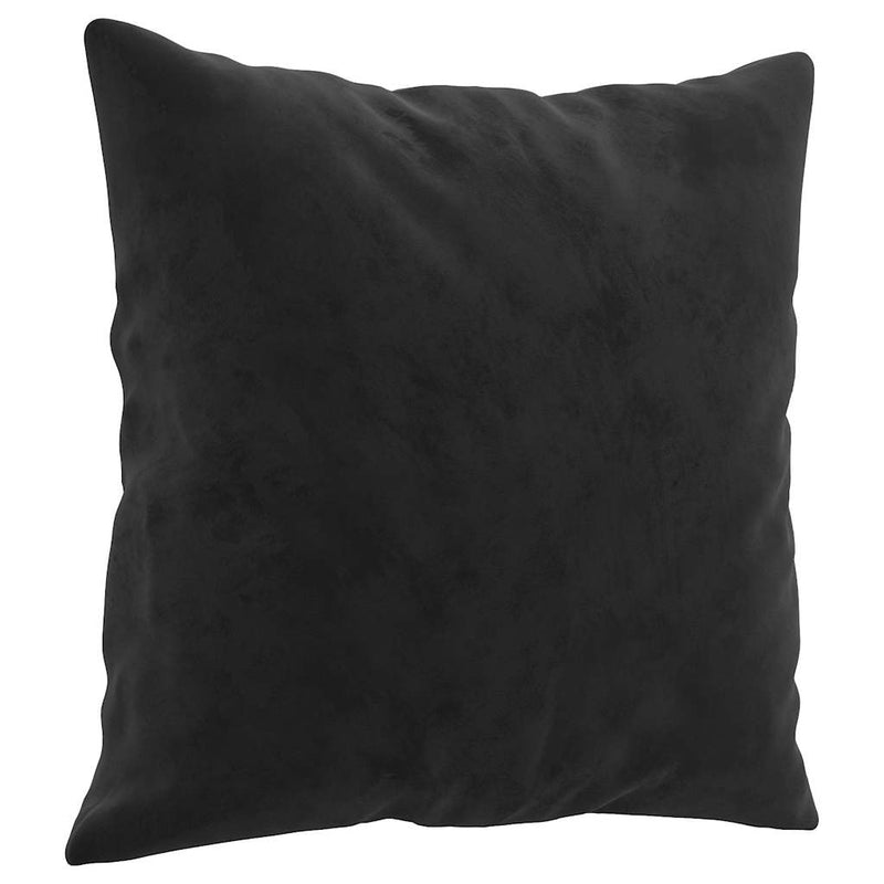 Set de canapele cu perne, 3 piese, negru, catifea