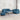 Set de canapele cu perne, 3 piese, albastru, catifea
