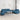 Set de canapele cu perne, 3 piese, albastru, catifea