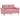 Set canapea cu perne, 2 piese, roz, catifea