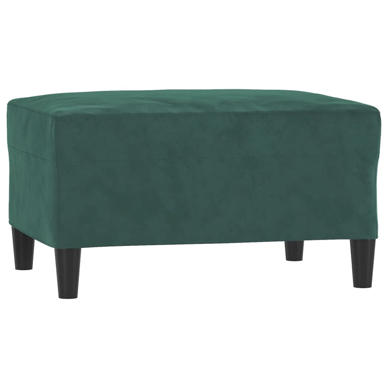 Set canapea cu perne, 3 piese, verde închis, catifea