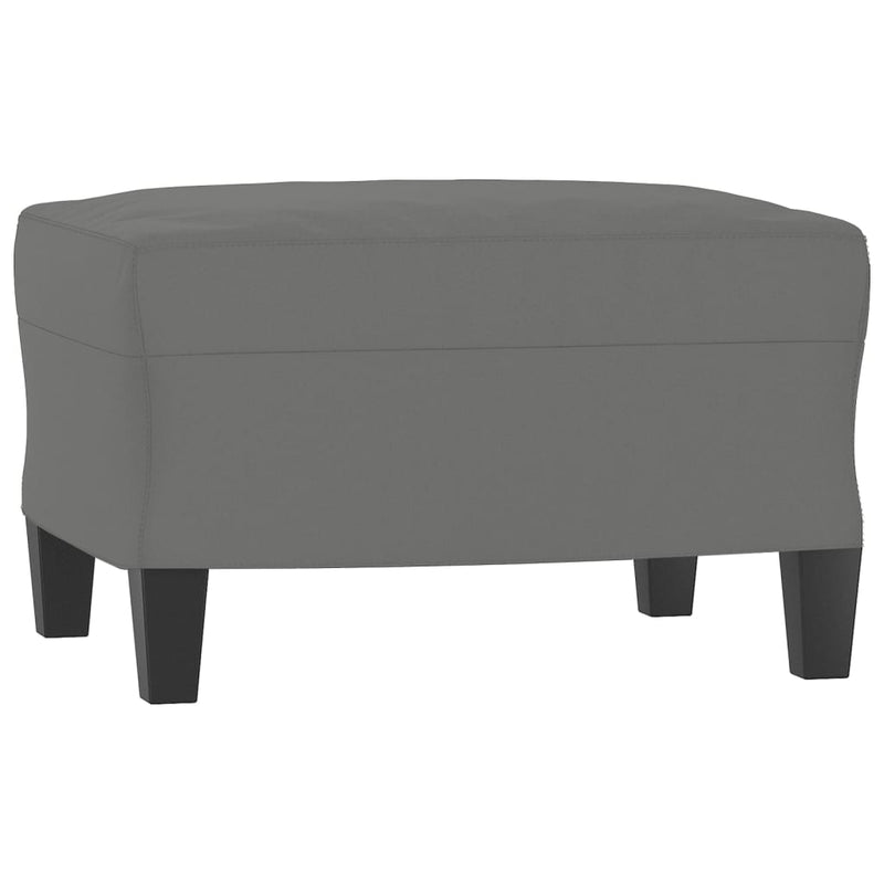 Set de canapele cu perne, 3 piese, gri închis, microfibră
