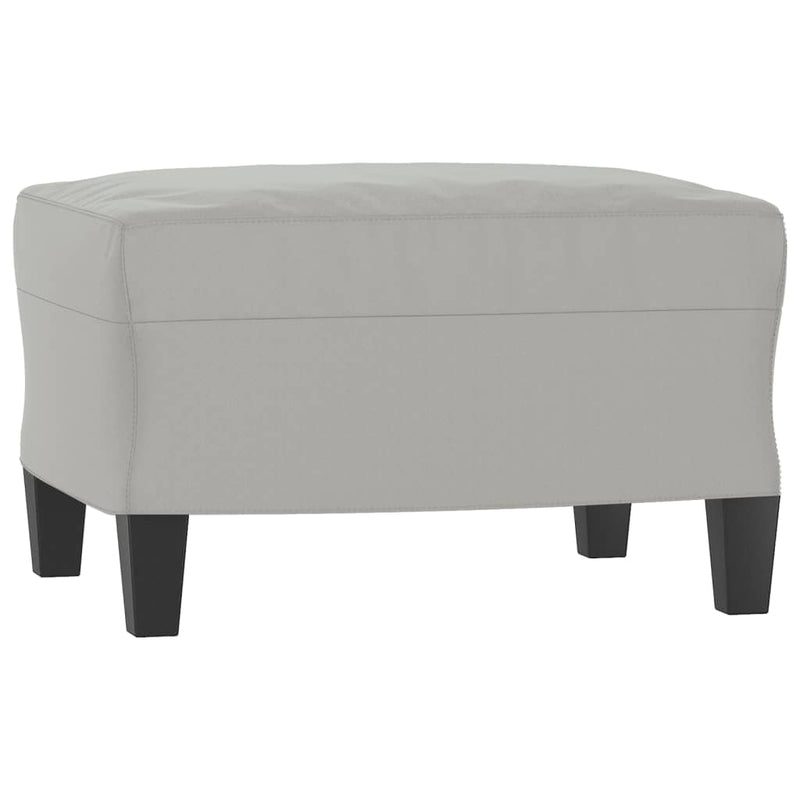 Set de canapele cu perne, 3 piese, gri deschis, microfibră