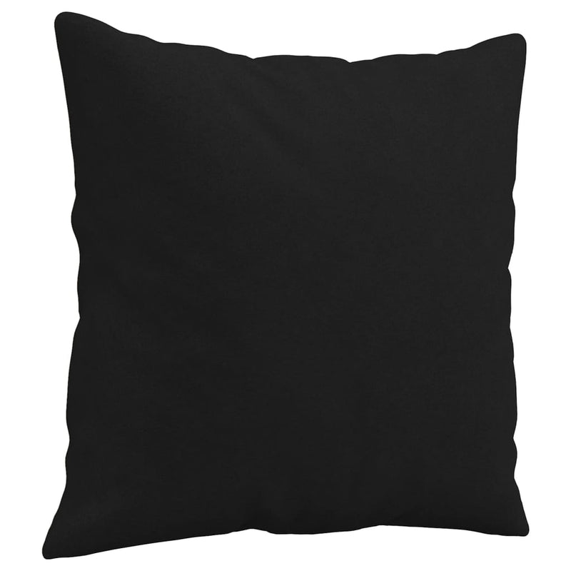 Set de canapele cu perne, 3 piese, negru, microfibră