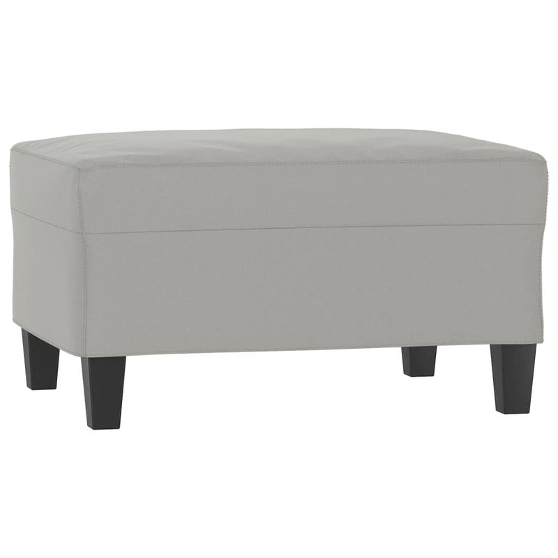 Set de canapele cu perne, 3 piese, gri deschis, microfibră