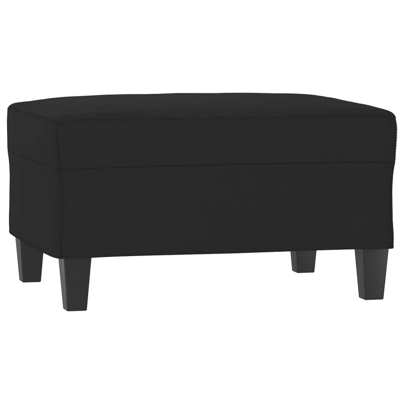 Set de canapele cu perne, 3 piese, negru, microfibră