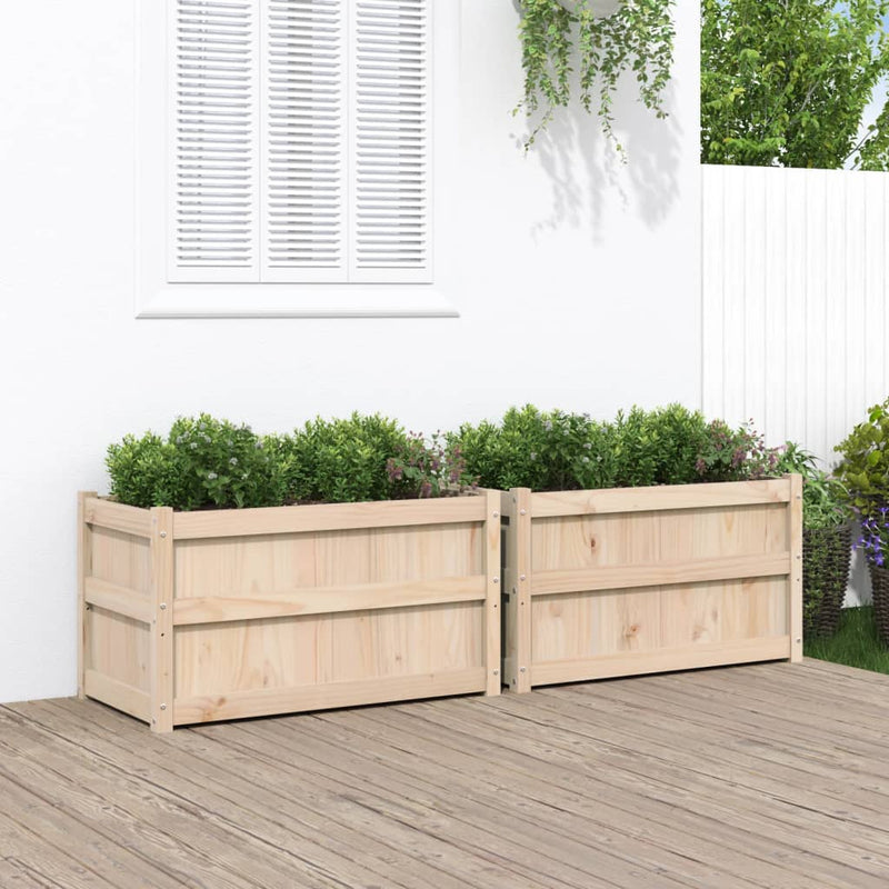 Jardiniere de grădină, 2 buc., lemn masiv de pin