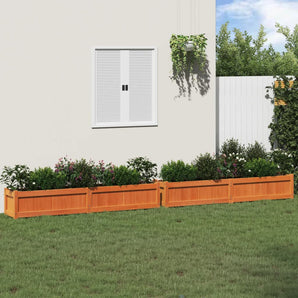Jardiniere de grădină, 2 buc., maro ceruit, lemn masiv de pin