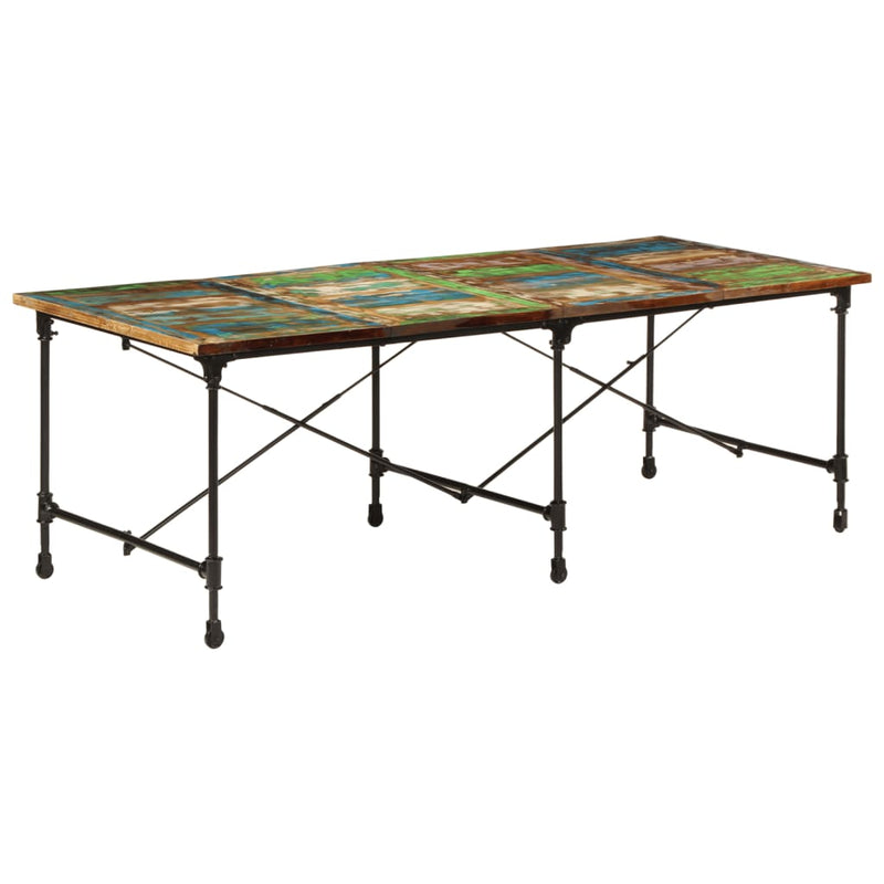Masă de bucătărie, 220x90x77 cm, lemn masiv reciclat