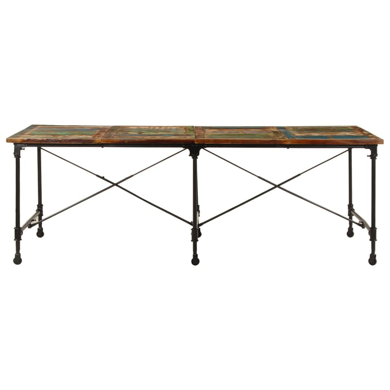 Masă de bucătărie, 220x90x77 cm, lemn masiv reciclat