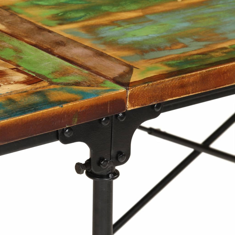 Masă de bucătărie, 220x90x77 cm, lemn masiv reciclat