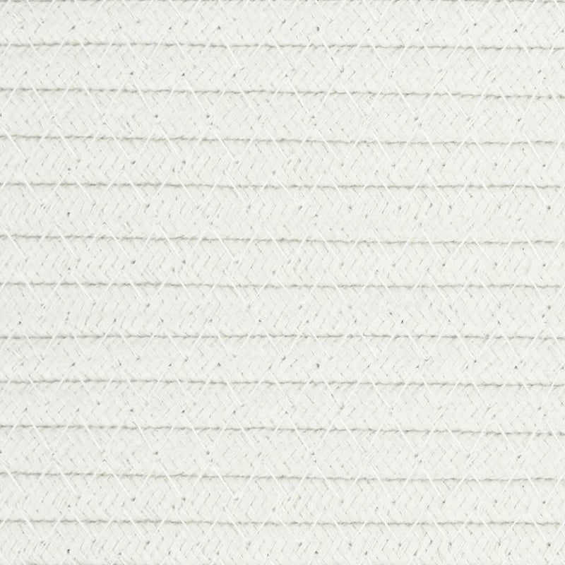 Coș de depozitare, maro și alb, Ø40x35 cm, bumbac