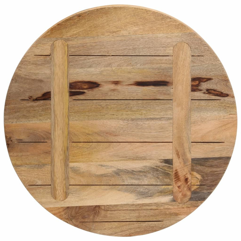 Blat de masă rotund, Ø 60x3,8 cm, lemn masiv de mango brut
