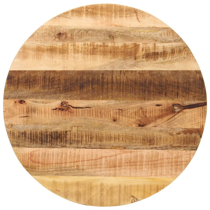 Blat de masă, Ø 80x3,8 cm, lemn masiv de mango brut, rotund