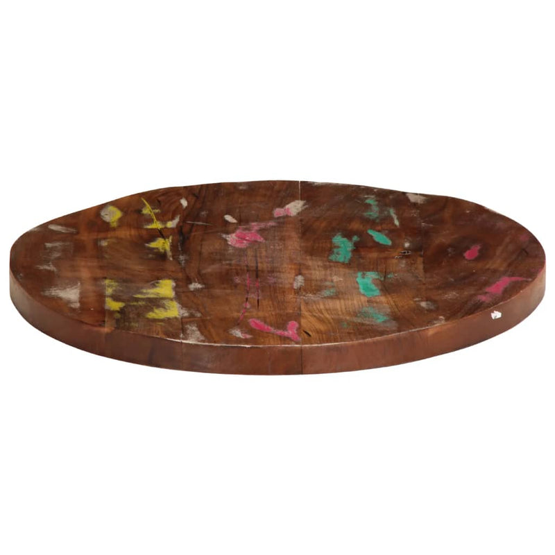 Blat de masă rotund, Ø 40x3,8 cm, lemn masiv reciclat