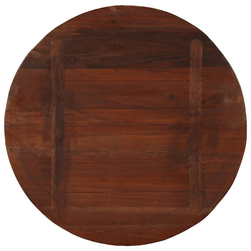 Blat de masă rotund, Ø 70x2,5 cm, lemn masiv reciclat
