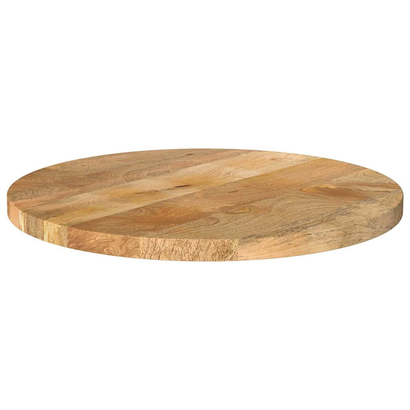 Blat de masă rotund, Ø 40x2,5 cm, lemn masiv de mango brut