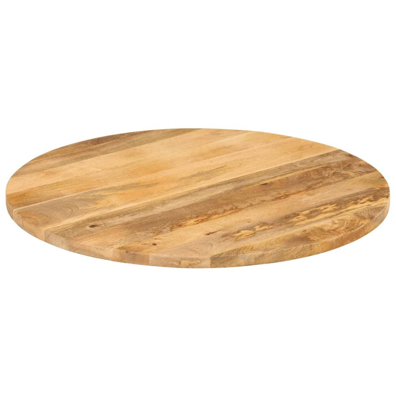Blat de masă rotund, Ø 70x3,8 cm, lemn masiv de mango brut