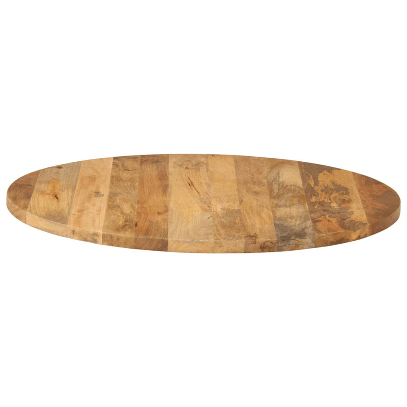 Blat de masă rotund, Ø 90x2,5 cm, lemn masiv de mango brut