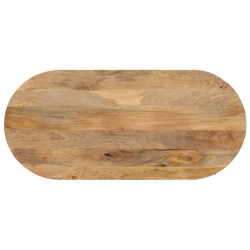 Blat de masă oval, 100x40x3,8 cm, lemn masiv de mango