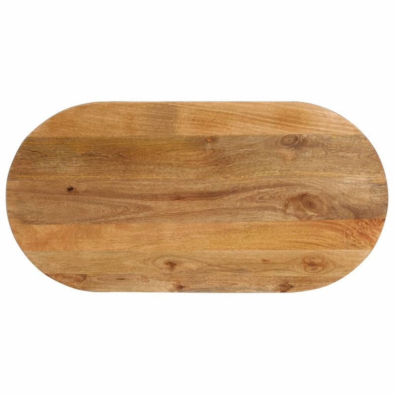Blat de masă oval, 120x50x2,5 cm, lemn masiv de mango