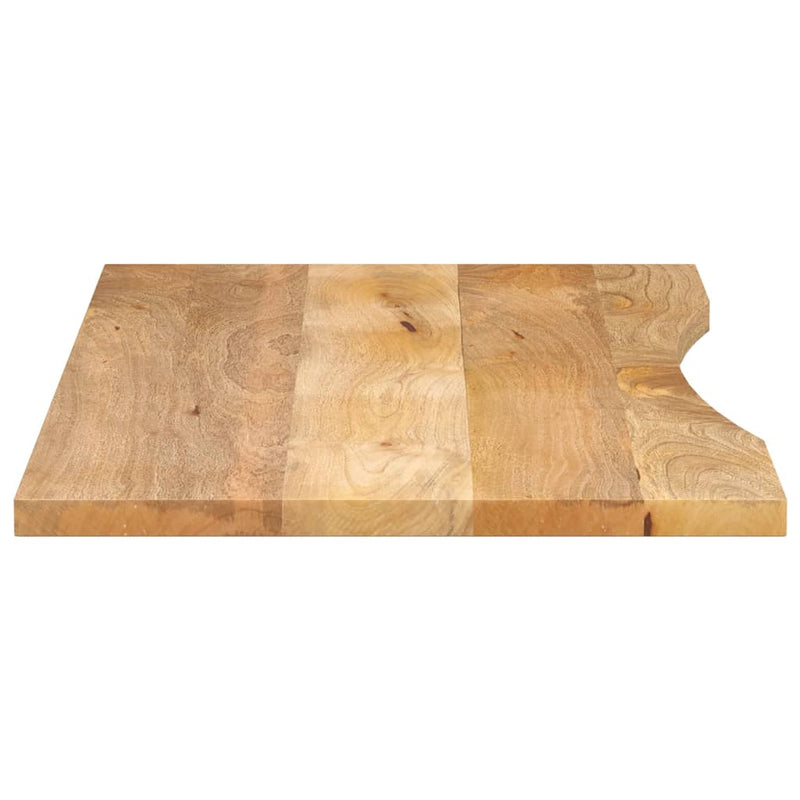 Blat birou cu decupaj curbat 140x50x2,5cm lemn masiv mango brut