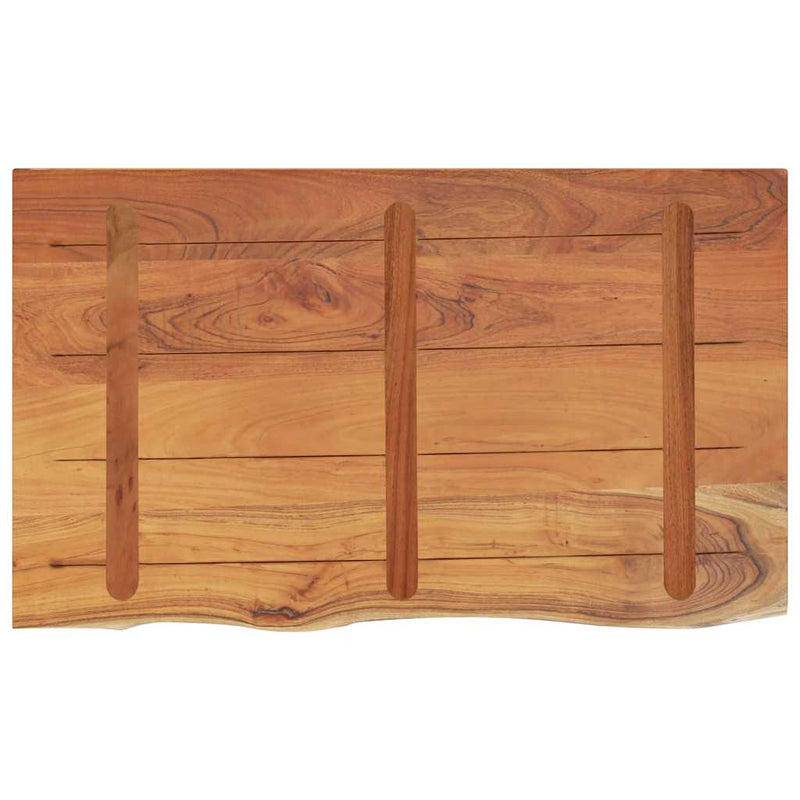 Blat de baie, 90x60x2,5 cm, dreptunghiular, lemn masiv acacia