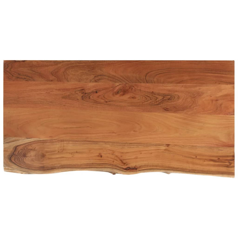 Blat de baie, 120x60x2,5 cm, dreptunghiular, lemn masiv acacia