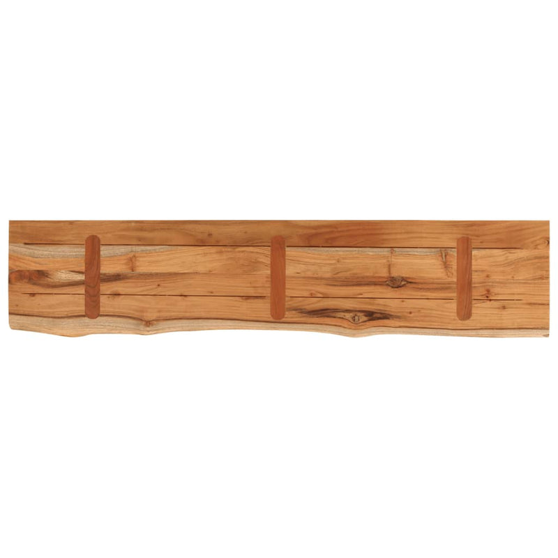 Raft perete 90x20x3,8 cm dreptunghiular lemn acacia margine vie