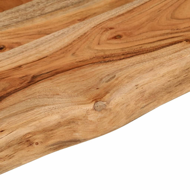 Raft perete 90x20x3,8 cm dreptunghiular lemn acacia margine vie