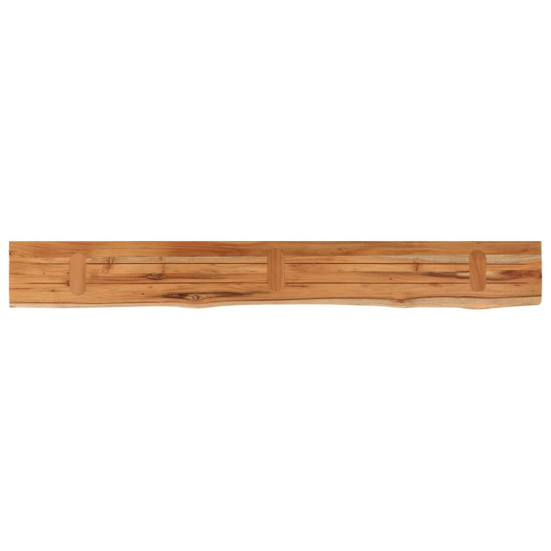 Raft perete 160x20x3,8cm dreptunghiular lemn acacia margine vie