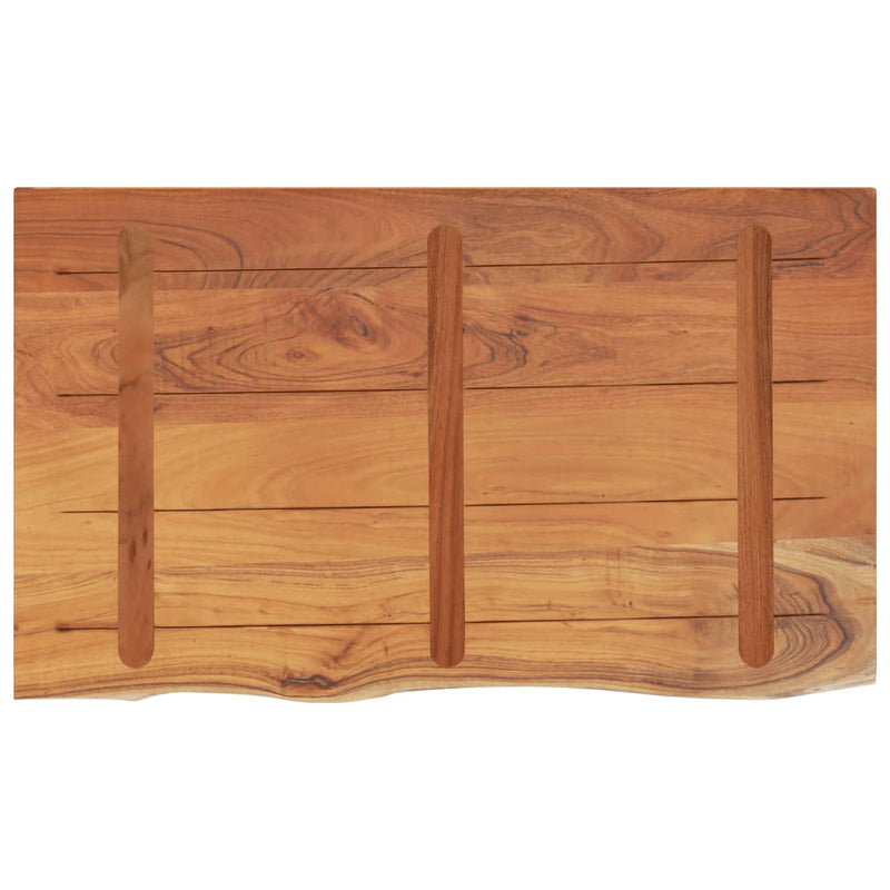 Blat de baie, 110x60x3,8 cm, dreptunghiular, lemn masiv acacia