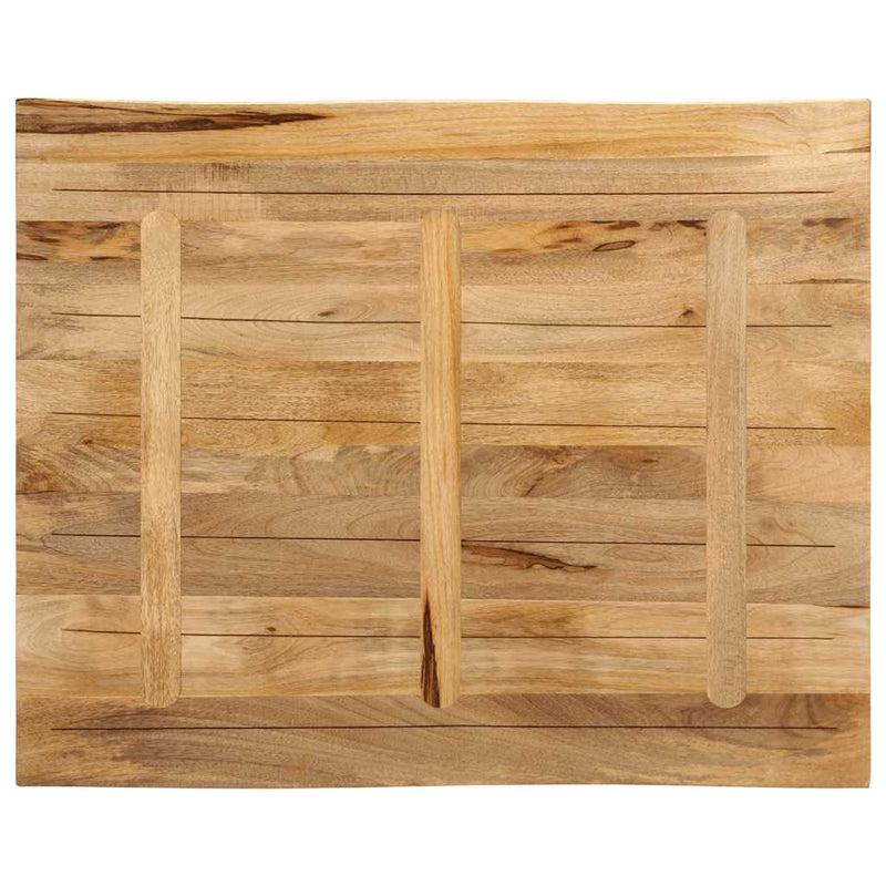 Blat de masă contur organic 100x80x3,8 cm lemn masiv mango brut