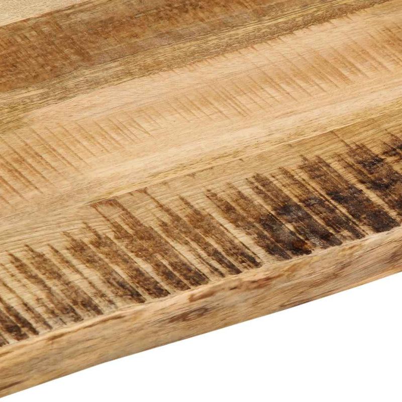 Blat de masă contur organic 100x80x3,8 cm lemn masiv mango brut
