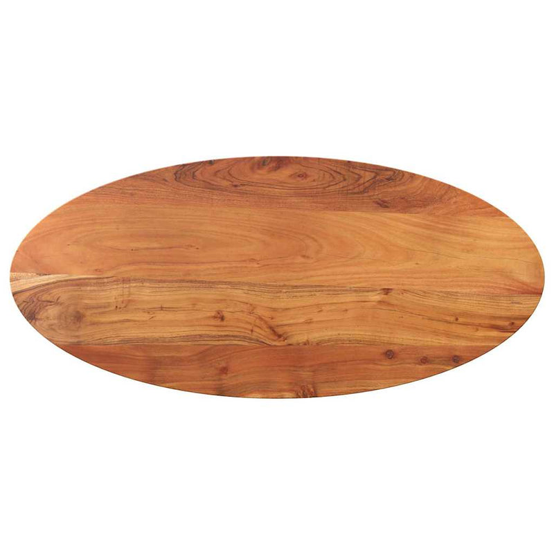 Blat de masă oval, 80x40x3,8 cm, lemn masiv de acacia