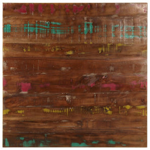 Blat de masă pătrată, 80x80x1,5 cm, lemn masiv reciclat